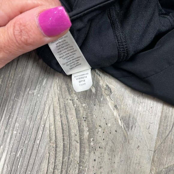 Athleta Laser Run 2 In 1 Running Shorts 2X Black Zip Pocket Built In Brief - Picture 8 of 11